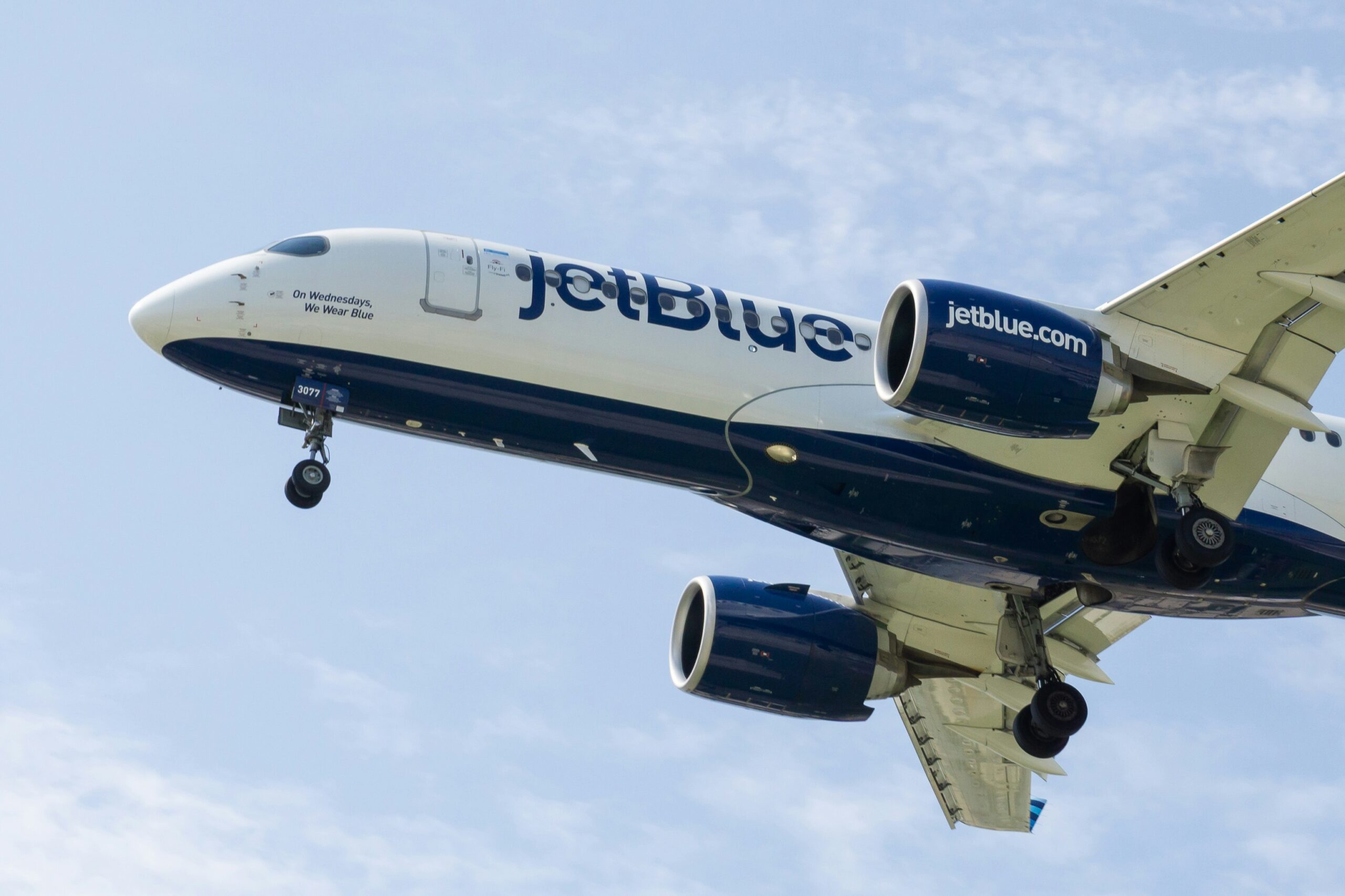 JetBlue aircraft in flight