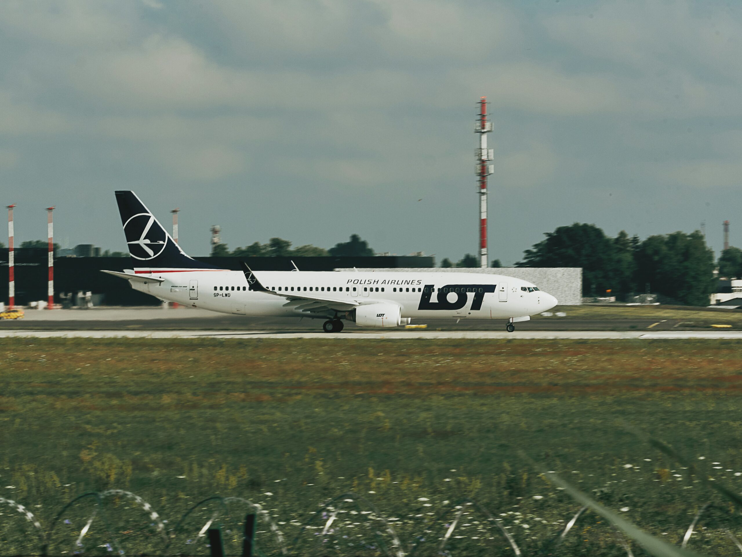 LOT Polish Airlines aircraft in flight