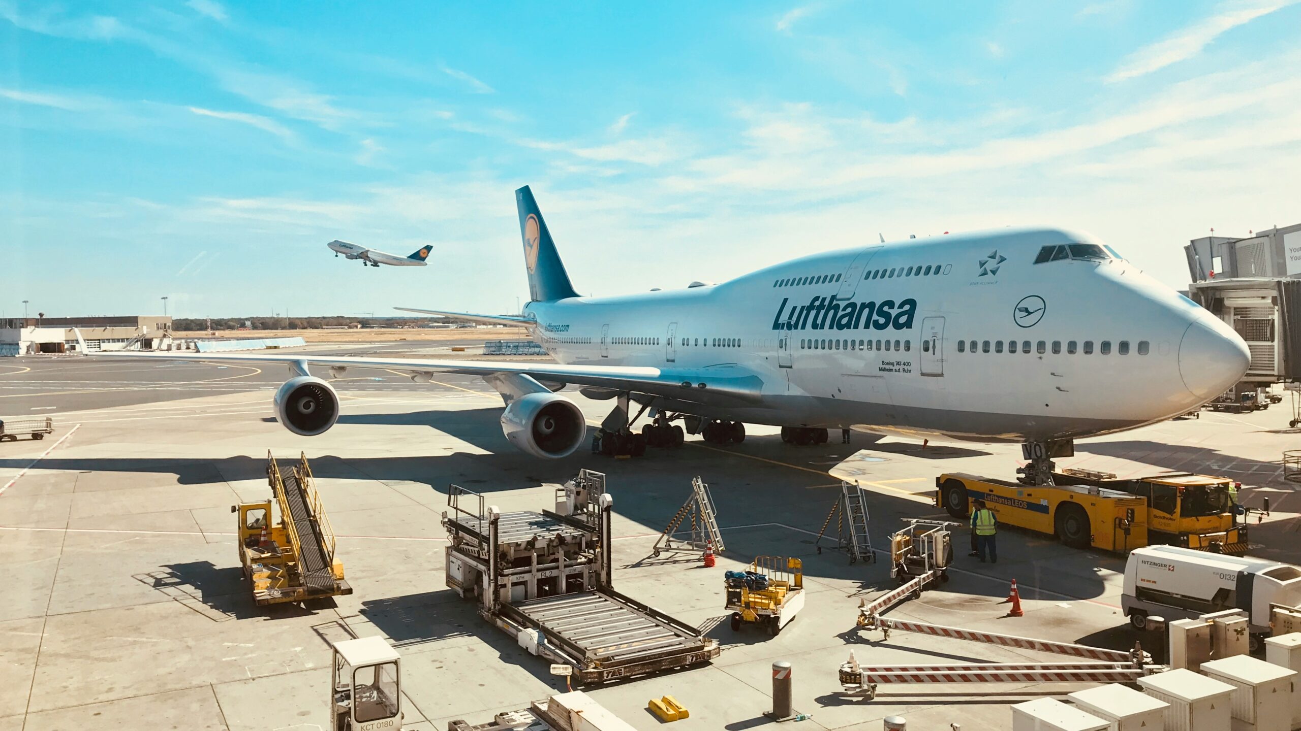 Lufthansa aircraft in flight