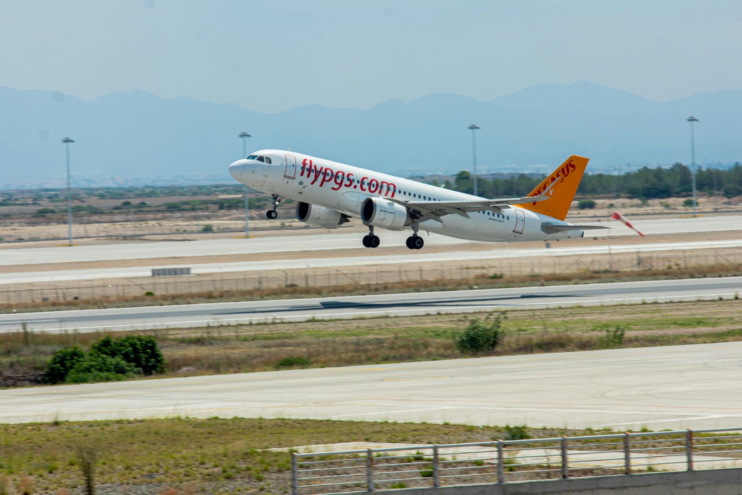 Pegasus Airlines aircraft in flight