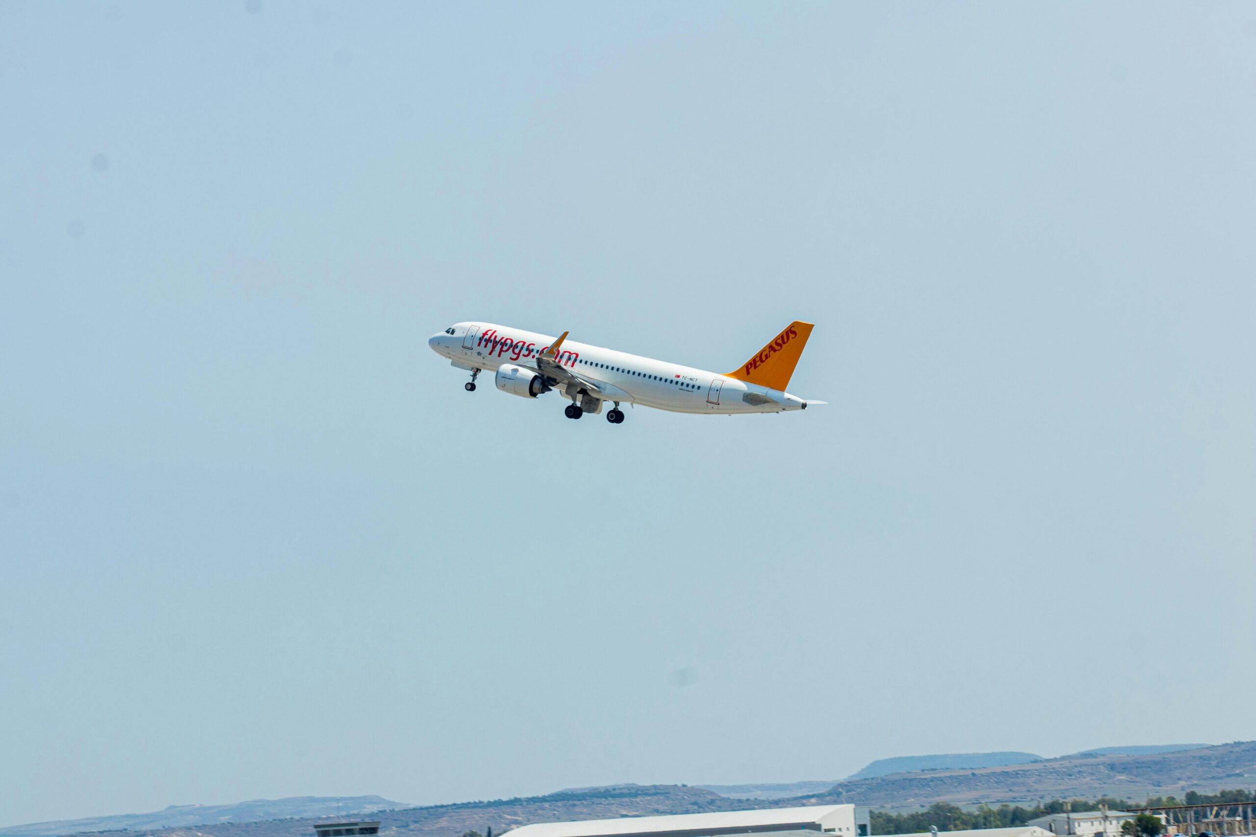 Pegasus Airlines aircraft in flight