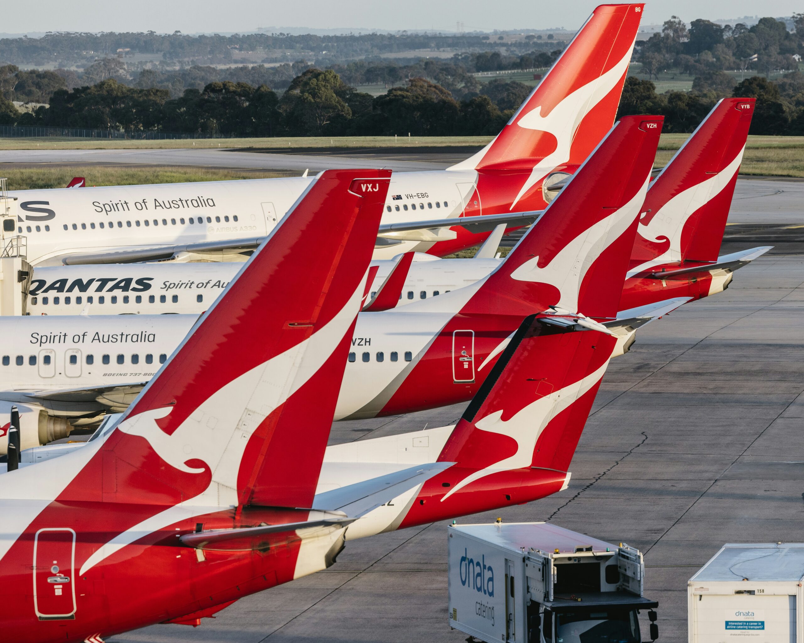 Airbus A380 taking off from Sydney Airport