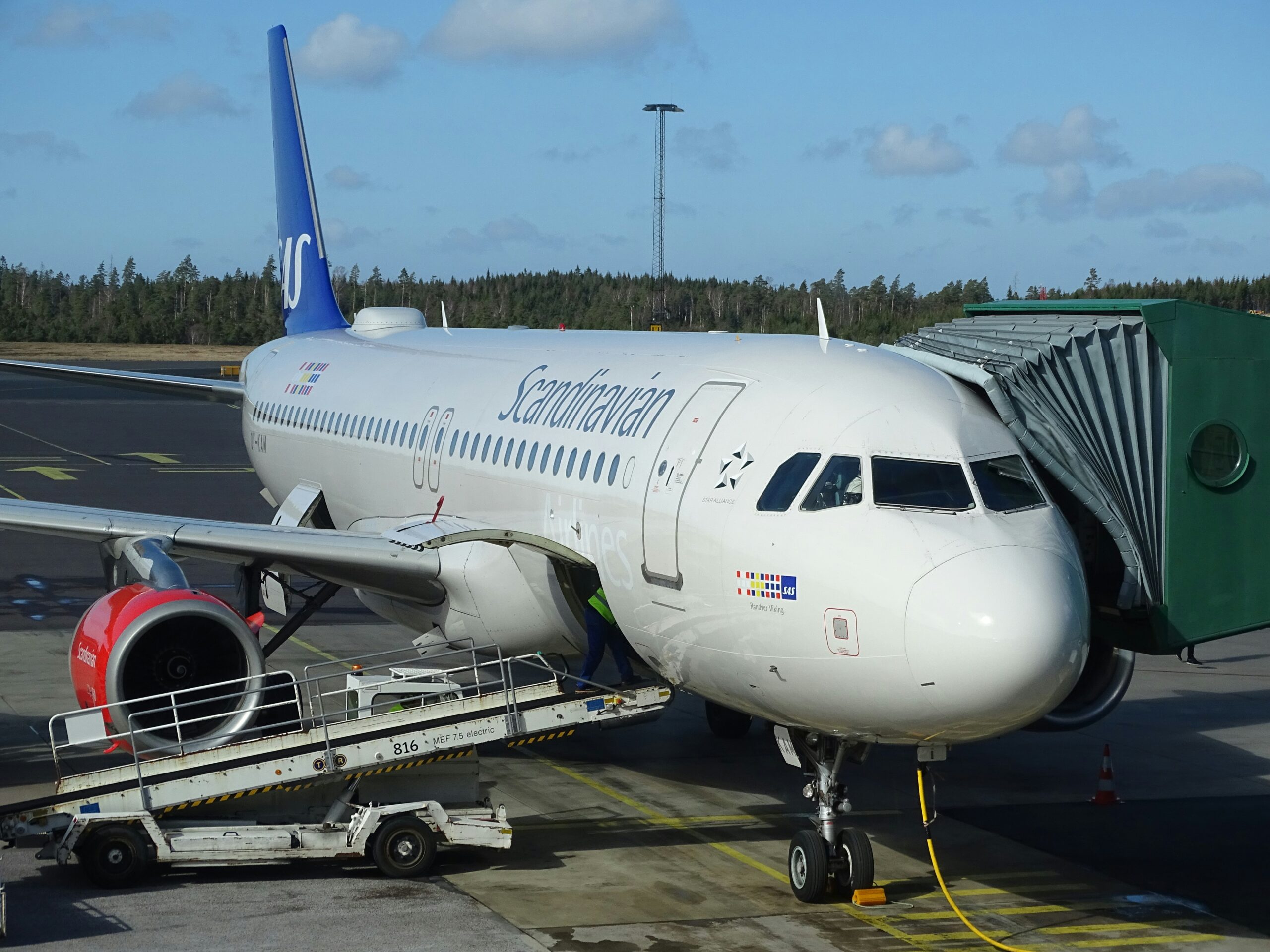 SAS Scandinavian Airlines aircraft in flight