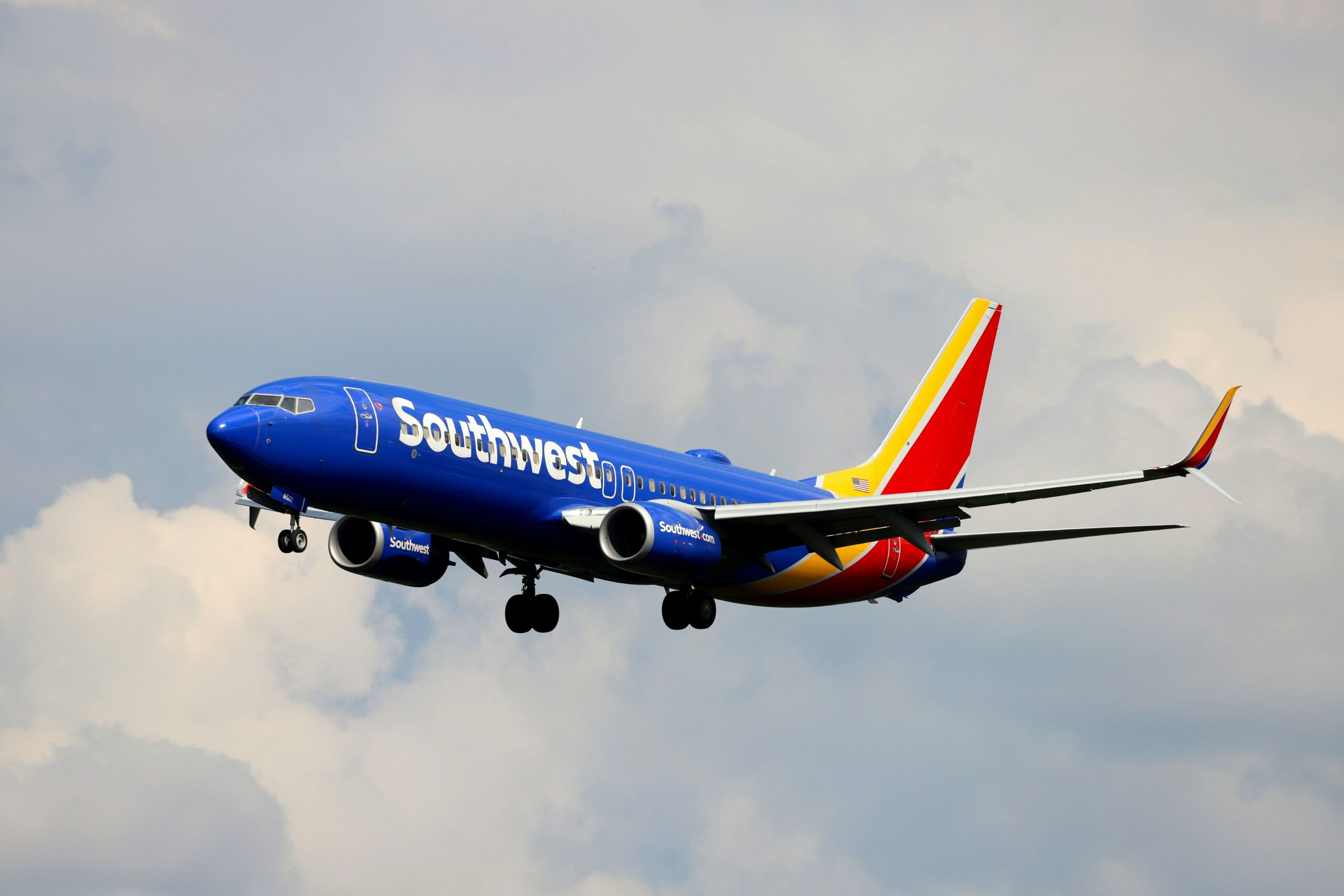 Southwest Airlines aircraft in flight