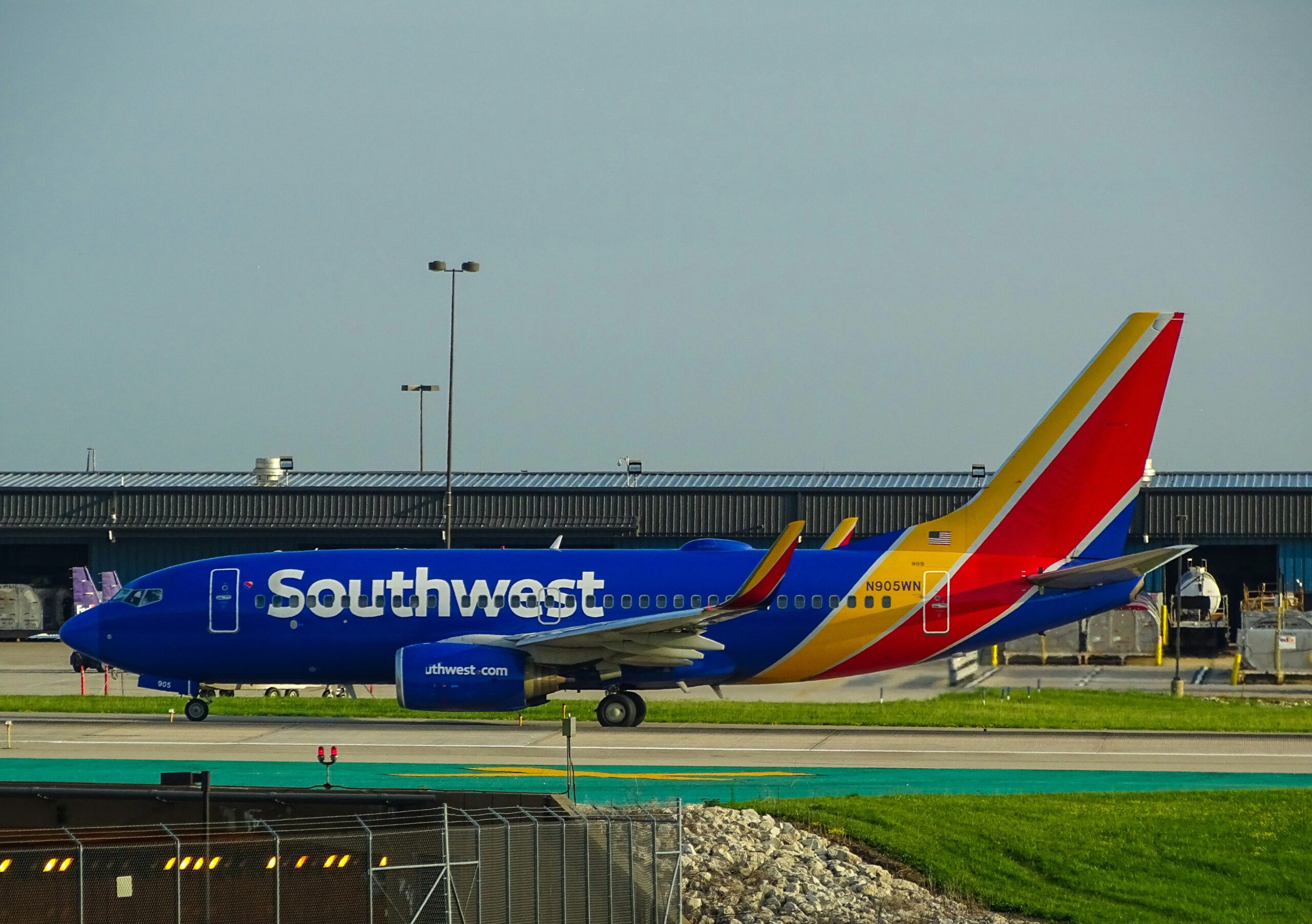 Southwest Airlines aircraft in flight