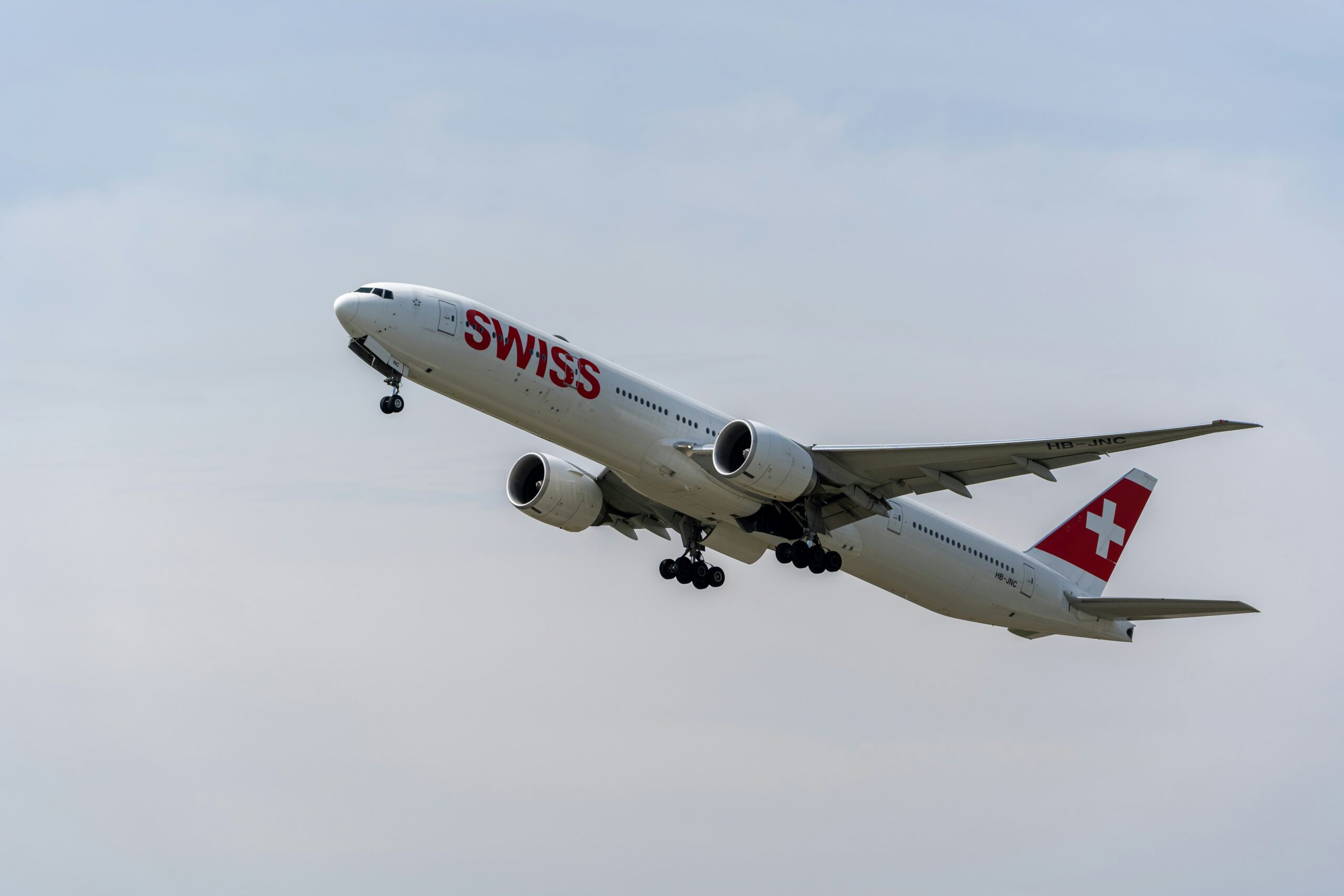 Swiss Airbus A340 departing Zurich