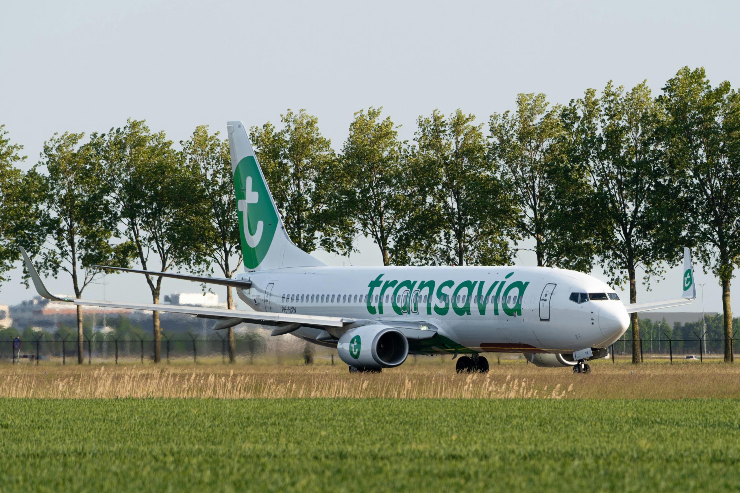 Transavia aircraft in flight