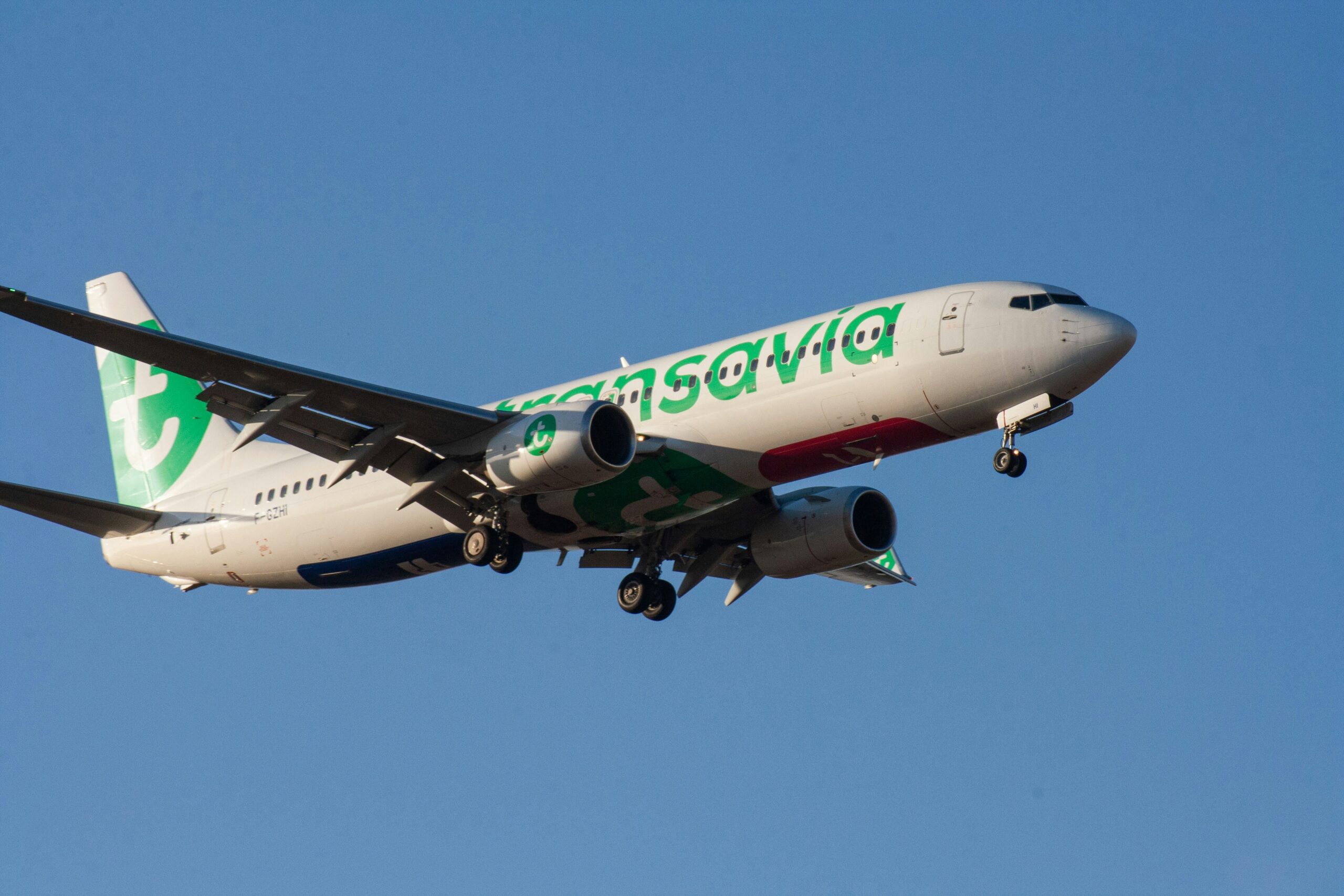 Transavia aircraft in flight