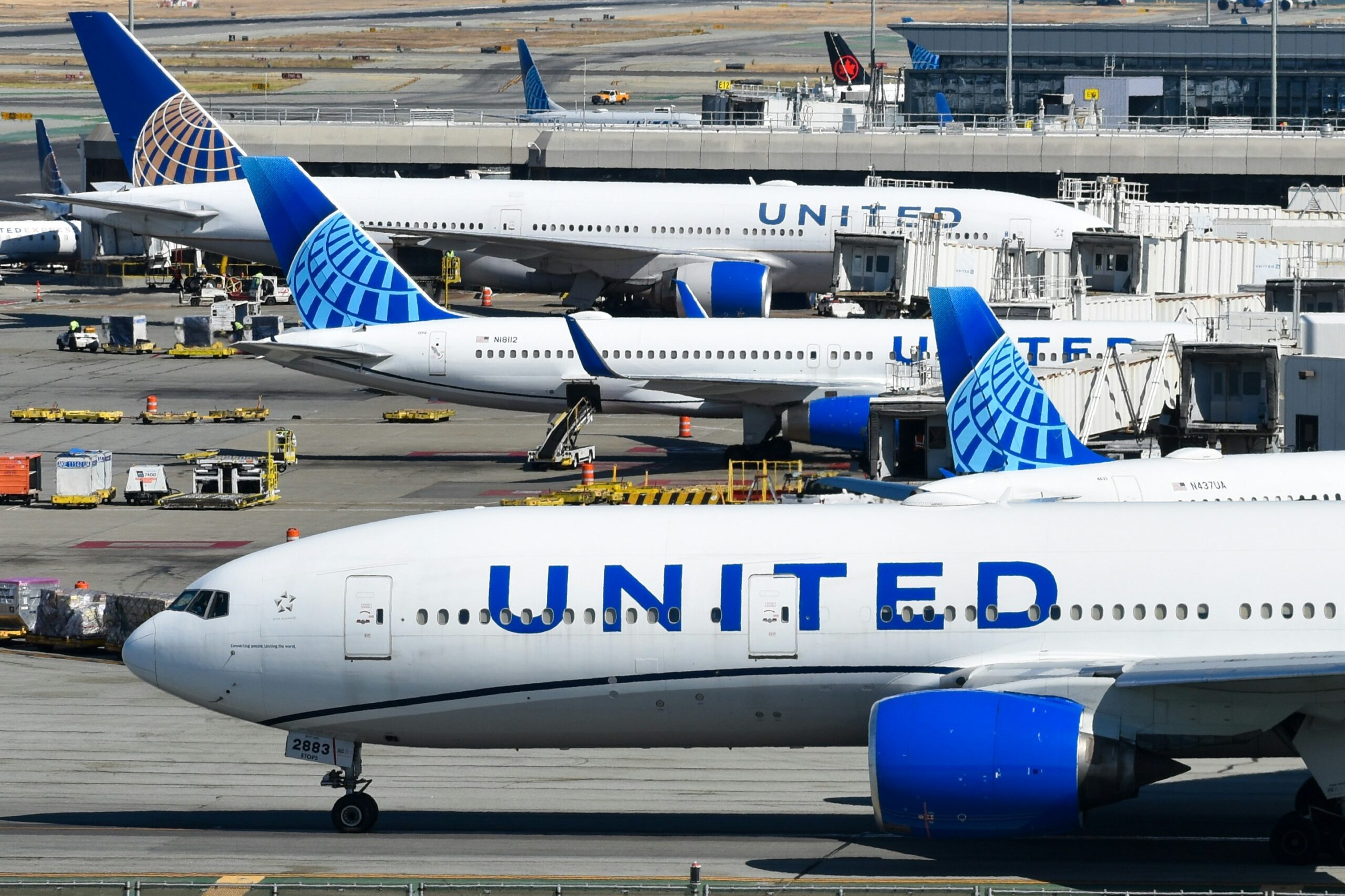 United Airlines aircraft in flight